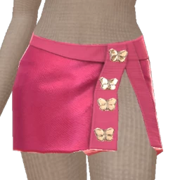 Cloud Nine Pink Butterfly Mini Skirt