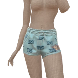 Drop Science Crown Jewel Blue Velvet Shorts