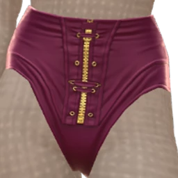 Cloud Nine Dark Pink Satin High-Waist Panty