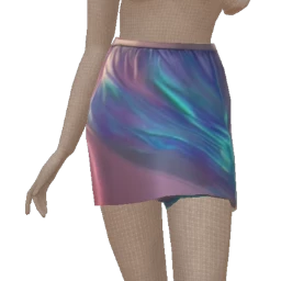 Cloud Nine Holographic Sheen Disco Skirt