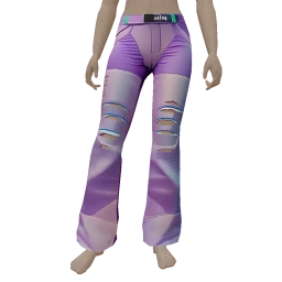 Nova Purple Ripped Jeans
