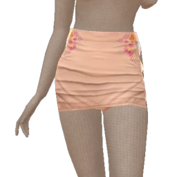 Cloud Nine Floral Motif Tie Up Mini Skirt