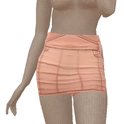 Cloud Nine Pink Denim Panelled Mini Skirt