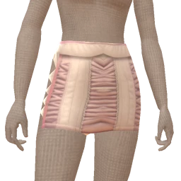 Cloud Nine White And Pink Extreme Ruched Metallic Mini Skirt