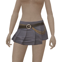 Cloud Nine Asymmetric Pleated Mini Skirt