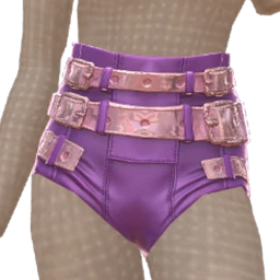 Cloud Nine Plum Dash Leather Shorts