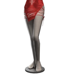 Cloud Nine Interlinked Skirt - Red