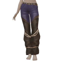 Drop Science Purple And Black Chain Jeans