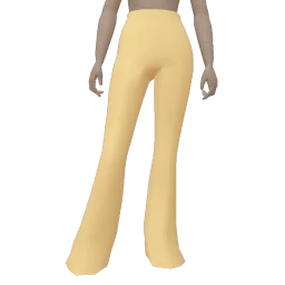 Cloud Nine Butter Yellow Slightly Flared Trousers