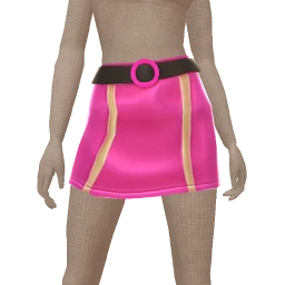 Cloud Nine Pink Pleather Skirt With Belt