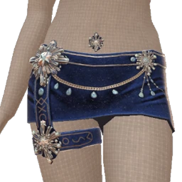 Cloud Nine Frozen Blue Velvet Mini Skirt