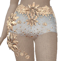 Cloud Nine Light Blue Velvet Mini Shorts With Snowflake Adornment