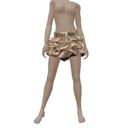 Cloud Nine Ruched Golden Skirt