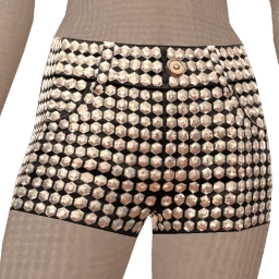 Cloud Nine Silver Diamond Shorts