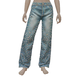 Cloud Nine Diamond Drip Jeans