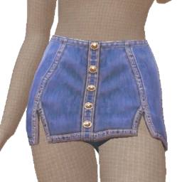 Cloud Nine Denim Button Up Skirt