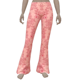 Cloud Nine Low Rise Delicate Flower Print Trousers