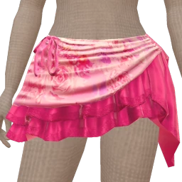 Cloud Nine Pink Lace Trim Mini Skirt