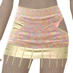 Cloud Nine Tiny Beads Multicoloured Cut Out Skirt