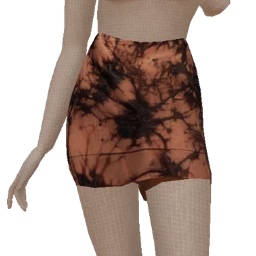 Foal Brown And Black Tie Dye Skirt