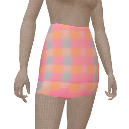 Cloud Nine Pink Check Mini Skirt