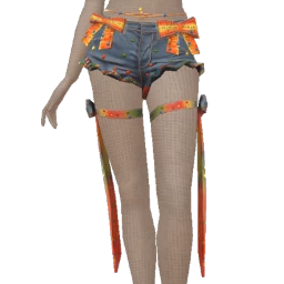 Cloud Nine Beaded Denim Festa Shorts