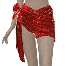 Cloud Nine Red Sequin Festive Bow Skirt