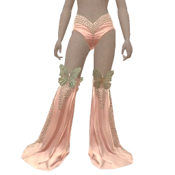 Cloud Nine Pink Silk Crystal Butterfly Trousers