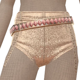 Cloud Nine Silver Leather Crystal Belt Shorts