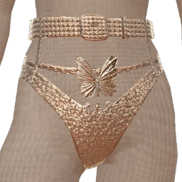 Cloud Nine Silver Crystal Butterfly Shorts