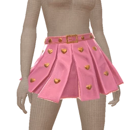 Cloud Nine Heart Of Gold Pleated Mini Skirt