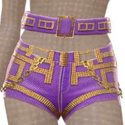 Cloud Nine Violet Denim Pixel Shorts