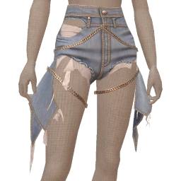 Cloud Nine Edgy Links Denim Shorts