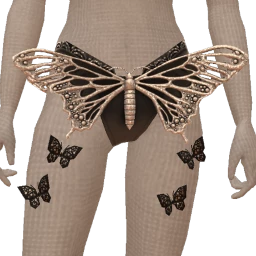 Cloud Nine Silver Metal Butterfly Shorts