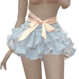 Cloud Nine Sky Blue Ruffle Mini Skirt With Bow