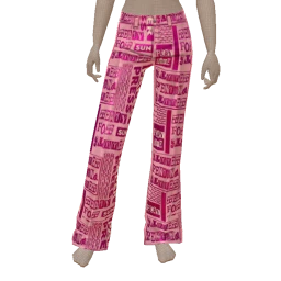 Cloud Nine Pink Newsprint Jeans