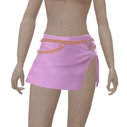 Cloud Nine Lilac Gold Belted Skirt