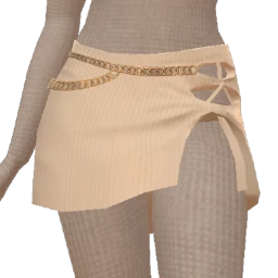 Front Row Cream Cord Mini Skirt