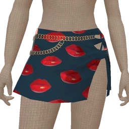 Cloud Nine Mad Lips Mini Skirt