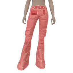 Cloud Nine Butterfly Blush Denim Flared Pink Jeans