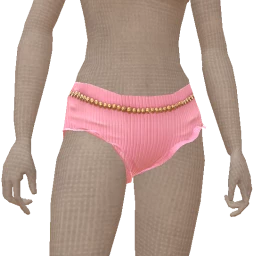 Cloud Nine Pink Ribbed Gold Studded Shorts