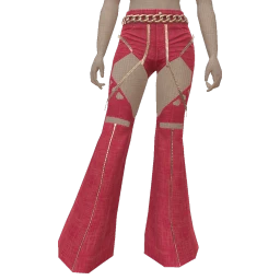 Cloud Nine Glitch Wave Red Cut-Out Trousers