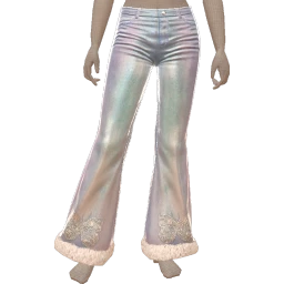 Cloud Nine Blue Velour Butterfly Flares