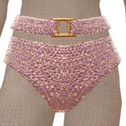 Cloud Nine Purple Crochet Belt Mini Shorts