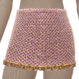 Cloud Nine Purple Crochet Chain Mini Skirt