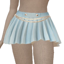 Cloud Nine Ice Blue Pleated Winter Skirt