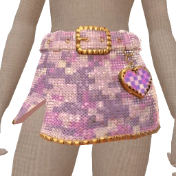 Cloud Nine Violet Pixel Skirt With Heart Charm