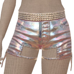 Cloud Nine Iridescent Mini Shorts
