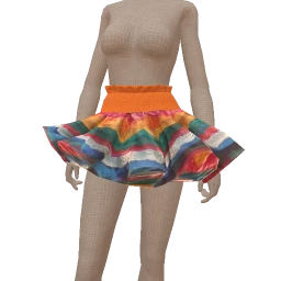 Cloud Nine Color-Burst Ruffle Mini Skirt