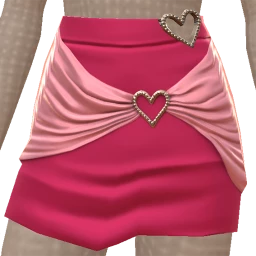 Cloud Nine Pink Hearts Wrap Skirt